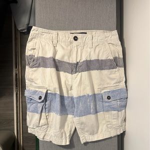 American Eagle Classic Fit Size 31 Blue & Grey Striped Shorts